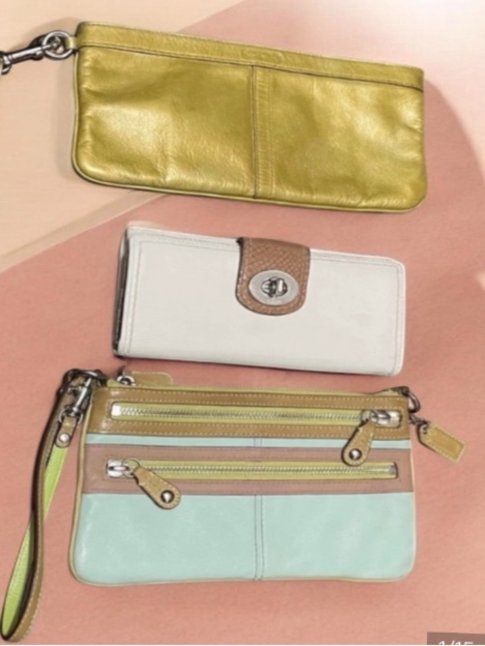 Coach 3 Vintage Clutches Wallets
